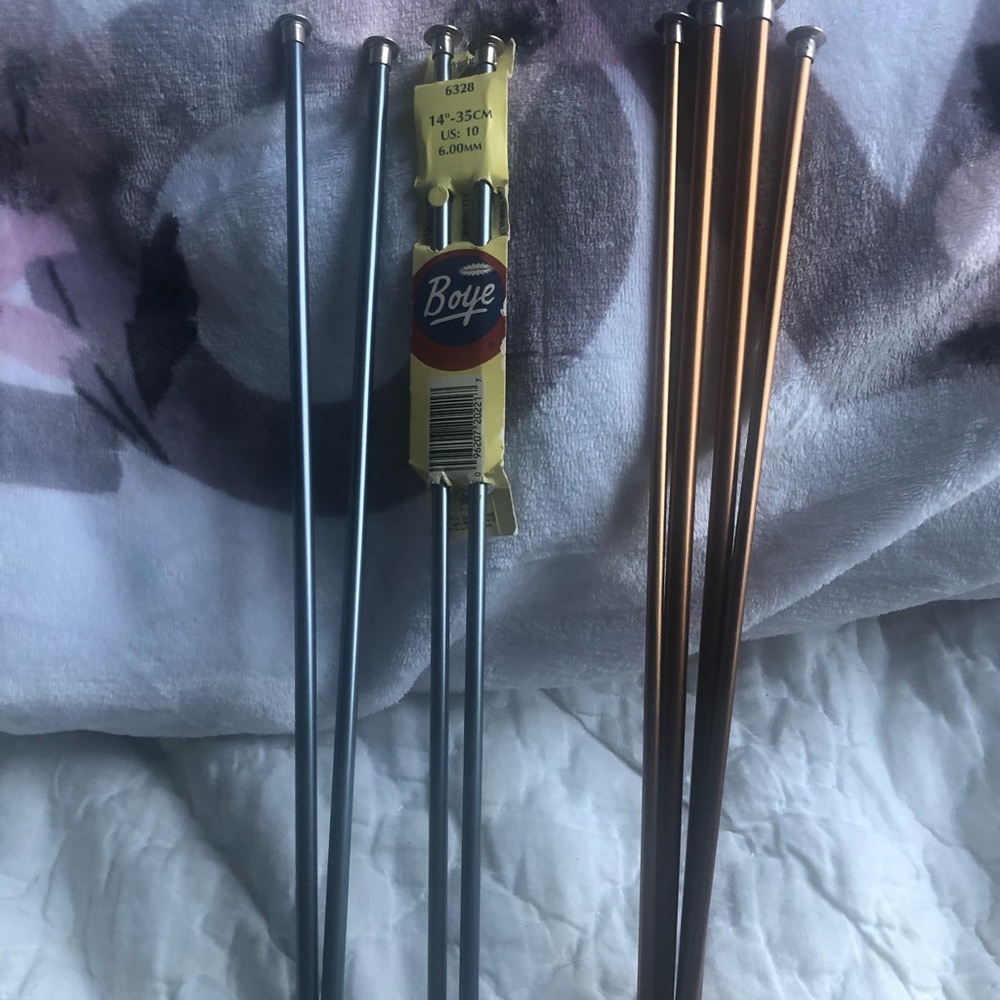 ALUMINUM KNITTING NEEDLES 14”-35cm US: 10 ...6.000